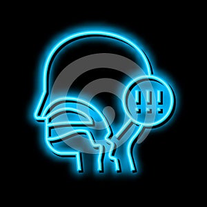 dysphagia disease neon glow icon illustration