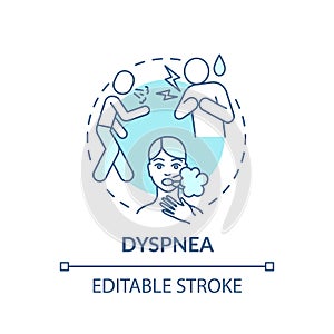 Dyspnea concept icon