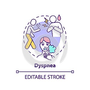 Dyspnea concept icon