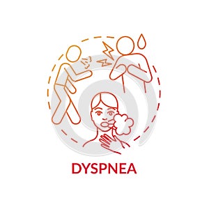 Dyspnea concept icon