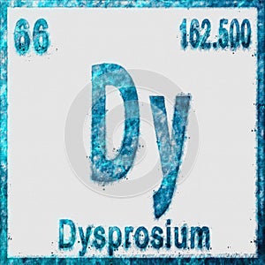 Dysprosium Chemical Element Blue on White