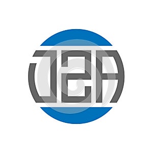 DZA letter logo design on white background. DZA creative initials circle logo concept.