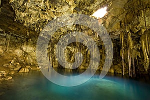 Dzitnup Cenote in Mexico's Yucatan Peninsula photo