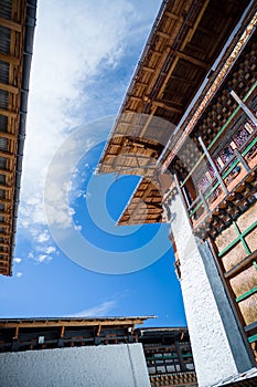 The Dzong Monastery in Bhutan Himalayas mountain