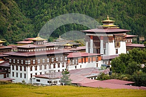 The Dzong Monastery in Bhutan Himalayas mountain