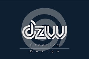 DZW Creative Unique Modern Letter Logo Design
