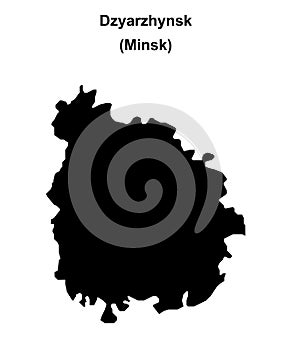 Dzyarzhynsk outline map