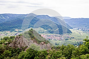 Dürnstein rock in Wachau valley