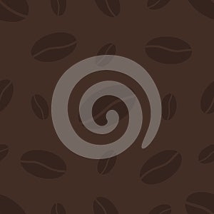 Brown Coffee beans seamless pattern background. Great for wallpaper, packaging design.