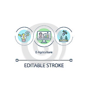 E-agriculture concept icon