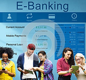 E-Banking Bank Banking Credit Card Finance Money Concept