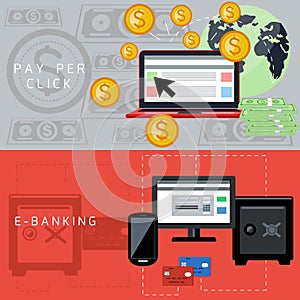 E-banking and pay per click cards