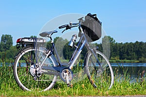 E-bike in nature landscape