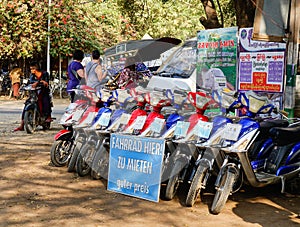 E-bikes for rent in Bagan, Myanmar