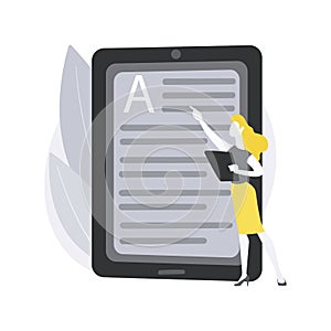 E-book abstract concept vector illustration.