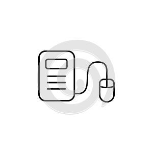 e-book icon. Simple element illustration. e-book symbol design template. Can be used for web and mobile