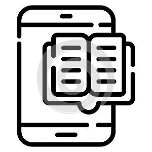 E-book line icon