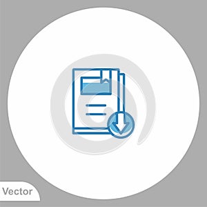 E-book vector icon sign symbol