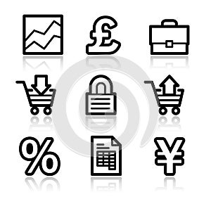 E-business contour web icons