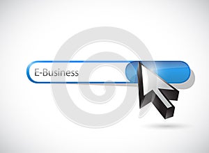 E business search bar illustration design