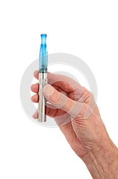 E cigarette in hand