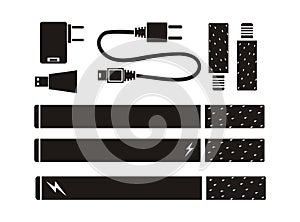 E-cigarette kits - silhouette photo