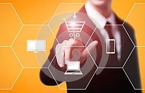 E-commerce add to cart online shopping business technology internet concept