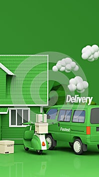 E-commerce concept, Delivery service from front store, Transportation delivery shopping online