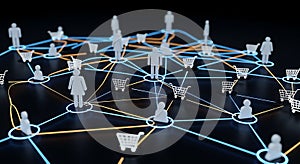 E-commerce Customer Network and Data Flow