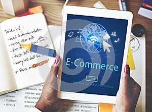 E-Commerce Digital Marketing Global Business Online Technology C