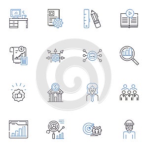 E-commerce finance line icons collection. Transactions, Payment, Checkout, Revenue, Cost, Return, Discount vector and