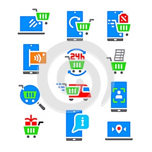 E-commerce icons set