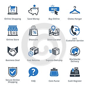 E-commerce Icons Set 5 - Blue Series photo