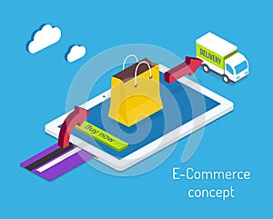 E-commerce or internet shopping concept