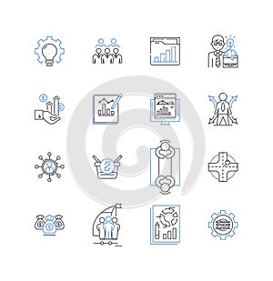 E-Commerce line icons collection. Shopping, Online, Digital, Marketplace, Internet, Payment, Sales vector and linear