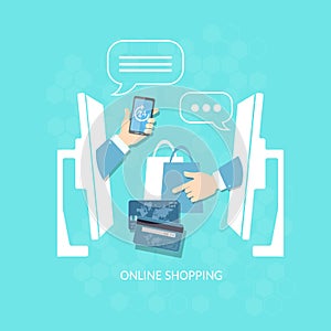 E-commerce online shopping buying and selling internet payment