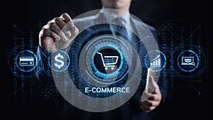 E-commerce Online Shopping Digital marketing and sales business technology concept.