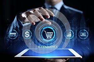 E-commerce Online Shopping Digital marketing and sales business technology concept.