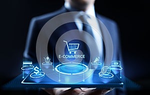 E-commerce Online Shopping Digital marketing and sales business technology concept.