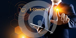 E-commerce Online Shopping Digital marketing and sales business technology concept.