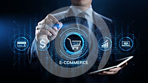 E-commerce Online Shopping Digital marketing and sales business technology concept.