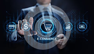 E-commerce Online Shopping Digital marketing and sales business technology concept.