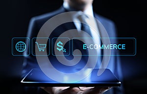 E-commerce Online Shopping Digital marketing and sales business technology concept.