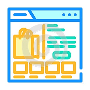 e commerce platform color icon  illustration