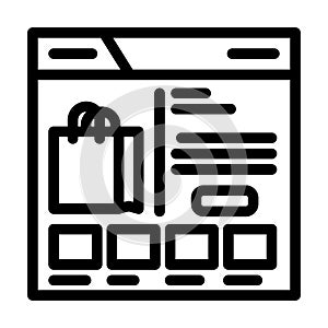 e commerce platform line icon vector illustration