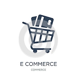 e commerce shopping cart tool icon in trendy design style. e commerce shopping cart tool icon isolated on white background. e