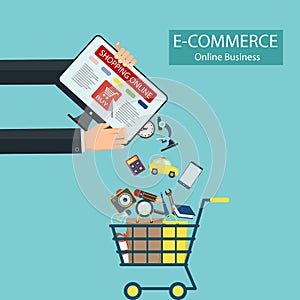 E-commerce. Shopping online.