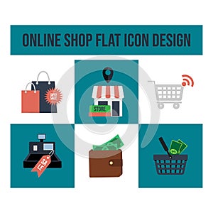 E-commerce and Shopping online infographic icons