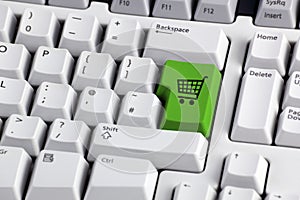 E-commerce shopping trolley button