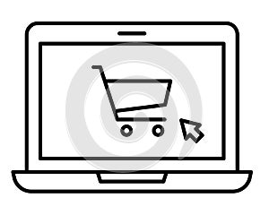 E commerce website Isolated Vector icon